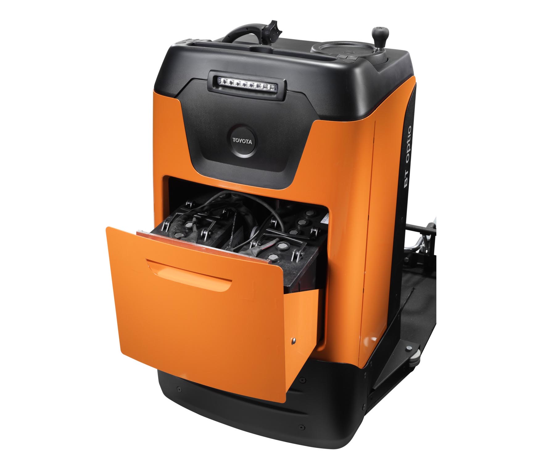 Toyota batterijtoegang voor lichte orderverzameltrucks met laag niveau