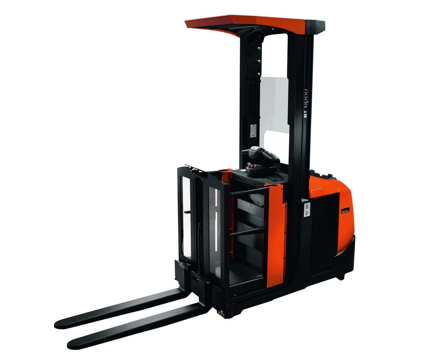 Toyota orderverzamelaar op middelhoog niveau vanaf de zijkant