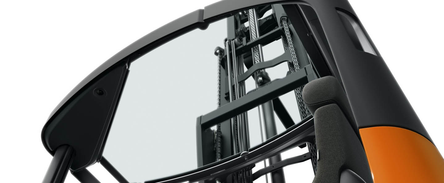 Toyota BT Reflex reach truck with transparent roof